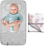 HAMUR HOME Portable Baby Changing Pad – Waterproof, Foldable & Lightweight Travel Mat – Soft & Machine Washable Diaper Changer – Compact & Durable (Elephant)
