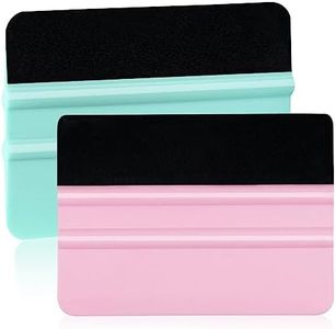 WRAPXPERT Vinyl Squeegee Tool,2Pack Squeegee for Vinyl Pink and Teal,Felt Squeegee Vinyl Scraper Tool for Crafting Vinyl Application