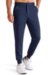 Libin Men's Slim Fit Golf Pants, 4-Way Stretch Quick Dry Athletic Joggers with Pockets, Work Dress Casual Pants, Navy M