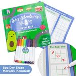 Bapronbaby Feeding Littles Avi's Adventures Reusable Sticker Book + Marker Set - Toddler Activity for Independent and Family-Wide Play, Age 3+