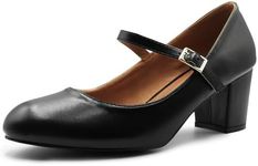 Womens Ladies MID Block Heel Mary J