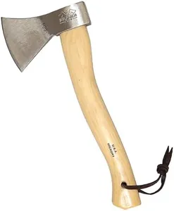 Prandi Axes German Style Hatchet Classic Line Polished Head - 3.003.10.CH - 15.75" x 6.85" Carbon Steel Head with 4.5" Cutting Edge with Hickory Handle - No Sheath Included