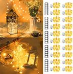 MUMUXI LED Fairy Lights Battery Operated String Lights [20 Pack], 7.2ft 20 Mini LED Lights Battery Powered White Twinkle Lights | Waterproof Copper Wire Lights Firefly Lights Mason Jars, Warm White