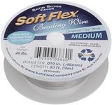 Soft Flex 49 Strand Beading Wire - Medium 0.19 Diameter - 30 Feet Nylon Design Wire