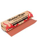 Pink Butcher Paper Roll with Paper Dispenser Box - 18 Inch by 175 Foot Roll of Food Grade Peach Butcher Paper for Smoking Meat - Unbleached, Unwaxed and Uncoated Kraft Paper Roll - Made in The USA