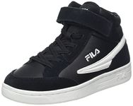 FILA Crew Velcro mid Kids Sneaker, Black, 13 UK Child