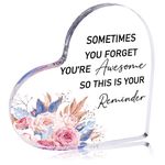 Moyel Birthday Gifts for Women Friend Gifts Women Friendship Thank You Gifts for Her Sister Wife Mom on Christmas Mothers Day Acrylic Ornaments Acrylic Plaque, 4”x4”x0.4”