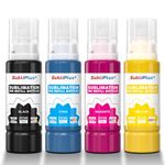 Sublimation Ink for Eco Tank Printer, Sublimation Ink Refill Bottles Compatible for ET-2850 ET-2860 ET-2870 ET-2810 ET-2820 ET-15000 ET-14000 ET-4800 ET-1810 ET-2760 ET-2800 Printer（KCMY）