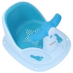 GOCART WITH G LOGO Baby Bathtub Seat, Baby Bath Chair with Stable Suction Cup for Baby Shower Kids Newborn, Blue (Design-1)