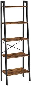 VASAGLE ALINRU 5-Tier Bookshelf, Industrial Bookcase and Storage Rack, Wood Look Accent Furniture with Metal Frame, 22.1 x 13.3 x 67.7 Inches, Rustic Brown