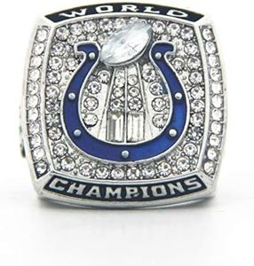 Manning 'Colts 2006 World Champions Replica Rings with Black Walnut Wooden Box Christmas Ornament Gifts for Men Boys Kids Women Youth fathers