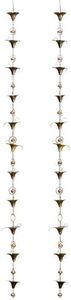 Ancient Graffiti Calla Lilies and Bells Rain Chains, Flamed Copper Colored, Set of 2 (2)
