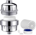 25 Stage Shower Filter, High Output Shower Filter for Hard Water, Universal Showerhead Filter with 2 Replaceable Filter Cartridges, Filtered Shower Head Set for Removes Chlorine & Harmful Substances