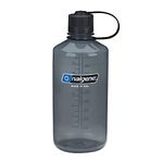 Nalgene Tritan 32-Ounce Narrow Mouth BPA-Free Water Bottle, Gray