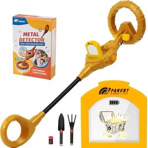 PANCKY Metal Detector for Kids, IP68 Waterproof Automatic Sensitivity Adjustment Underwater Kids Metal Detector Kit with LCD Display 6.6" Search Coil, 1.65lb Lightweight, Gift for Boys & Girls, Red