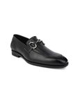 ALBERTO TORRESI Premium Branded Horsebit Formal Synthetic Loafer with TPR Sole and Heel Support BLACK