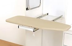 HIDE AWAY IRONING BOARDS Foldable Rotated Ironing Board Closet Pull-Out Stow Away in The Cabinet Ironing Station for Home, Apartment, Beige