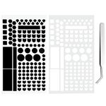 Kaiheng 2PCS Light Blocking Stickers, LED Light Dimming Sticker, Dimming Light 50% ~ 100% Blackout Stickers for Electronics, TV, Routers, Clocks with 1PCS Tweezers (White and Black)