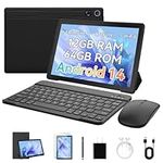 Freeski Tablets 10 inch Tablet Android 14,Octa-Core Processor,12GB RAM 1TB Expand,5G WiFi 6,1280 x 800 HD/Dual 5MP+8MP Camere/Bluetooth 5.0/Face ID,Tablet with Keyboard+ Mouse + Case