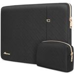 KIZUNA 14 inch Laptop Sleeve Case With Accessory Bag for MacBook Air 15 M2 2023/14" Lenovo Flex 14/IdeaPad Flex 5/15.4" MacBook Pro/14" HP EliteBook 840 G5/Dell Latitude 7490 5490/HP Pro 14 G3,Black