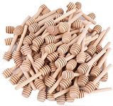 Lawei 100 Pack Mini Wooden Honey Dipper Sticks - 7.5 cm Honey Dippers Server for Honey Dispense Drizzle Honey and Wedding Party Favors