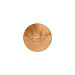 Gold Layered Choker Necklace for Women Girls, 14K Real Gold Plated CZ Pendant Necklace, Dainty Flat Snake Chain Layering Necklace for Gift