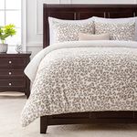 Chanasya Premium Faux Fur Duvet Cover Set - Faux Fur & Minky Blanket Duvet Cover (104” x 90”) & 2 Pillow Shams (20” x 36”) - 3-Piece Set, Leopard, King