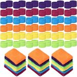 Lounsweer 72 Pcs Wrist Sweatbands Bulk for Kids Christmas Valentine's Day Gifts Sweat Bands Sports Fan Wristbands Wristband Athletic Sports Wrist Bands Kids Sweatbands for Party Favors (Colorful)