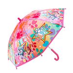 TDL Paw Patrol Umbrella Kids Childrens Brolly Pink POE Dome Girls Skye & Everest Folding Stick Umbrella