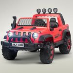 Baybee Atom Rechargeable Battery Operated Jeep for Kids, Ride on Toy Kids Car with Bluetooth, Music & Light | Baby Big Battery Car | Electric Jeep Car for Kids to Drive 3 to 10 Years Boys (Red)