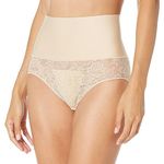 Maidenform Women's Tame Your Tummy Brief Shapewear, Transparent Nude Lace, M