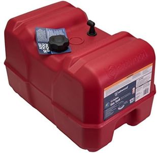 attwood 8812LP2 EPA and CARB Certified 12-Gallon Portable Marine Boat Fuel Tank, Red