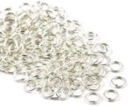 Angel Malone 100 x Silver Superior Super Strong Metal Jump Rings Jewellery Making Findings - UK Seller (Silver 5mm x 1mm)