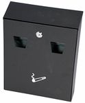 Outdoor Cigarette Ash Bin Wall Mounted Lockable Galvanised Steel