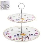 lesser and pavey LP94878 Ceramic Cake Stand | Busy Bees design | 1 Pc, Multicolor