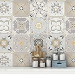 MOSAICOWALL Mosaics of New Age with DEVCE Vinyl DIY Decorative Wall Tile Stickers 6 x 6 Inch (Pack of 27) - Style11