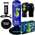 Marwan Sports Kids Punching Bag Toy Set, Inflatable Boxing Bag Toy for Boys Age 3-12, Ninja Toys for Boys, Christmas,Birthday Gifts for Kids 4,5,6,7,8,9,10 Years Old (Blue Dino)