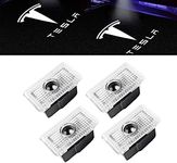 Supfoto Car Door Lights Logo Compatible for Model S/3/X/Y Car Door Projector 4 Pack Tesla Puddle Lights LED Welcome Lights Ghost Shadow Compatible for Model 3/S/Y/X Accessories