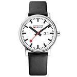 Mondaine - Evo2 MSE.40210.LB - Mens Watch 40mm - Official Swiss Railways Wrist Watch Date Function Black Leather Strap - 30m Water Resistant - Sapphire Crystal - Watches for Men