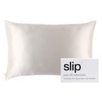 Slip Queen Silk Pillow Cases - 100% Pure 22 Momme Mulberry Silk Pillowcase for Hair and Skin - Queen Size Standard Pillow Case - Anti-Aging, Anti-BedHead, Anti-Sleep Crease, White (20" x 30")