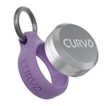 CURVD Premium Carrying Case - Durable Travel Keychain Container, Waterproof Holder for Earplugs, Pills, Coins Compatible with Loop, Eargasm & Vibes, Mini Purse Pill Box Container (Purple)