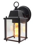 Glass Wall Lantern Outdoor Garden Wall Light Black Body Metal Luminaire ZLC082B