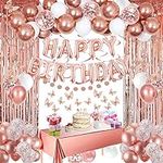 Rose Gold Happy Birthday Party Deco
