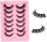 TORMEN False Eyelashes, 7 pairs of thick and fluffy false eyelashes, 3D curling eyelashes, professional false eyelashes, thick and natural false eyelashes, thick and soft false eyelashes (hybrid)