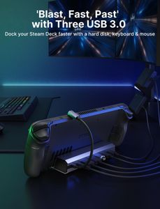 JSAUX 7-in-1 Steam Deck Docking Station – USB-C Hub with HDMI, USB Ports