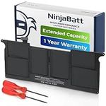 NinjaBatt Battery A1465 A1370 for Apple Macbook Air 11" [Mid 2011 2012 2013 Early 2014 2015 2016 2017 Years] A1495 A1406 - High Capacity [5100mAh/39Wh/7.6V]