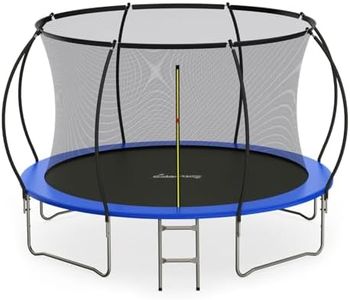 GALACTICA Trampoline 12FT with Safety Net & Ladder, Enclosure, Toddler Trampoline for 3+, Kids, Outdoor, Waterproof, Easy Assembly