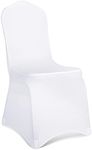 Babenest Spandex Chair Covers, Babenest Upgraded 30 PCS Banquet Washable Stretch Fitted Chair Slipcovers, Elastic Universal Dining Room Chair Protector for Party Celebration Holiday Wedding (White)