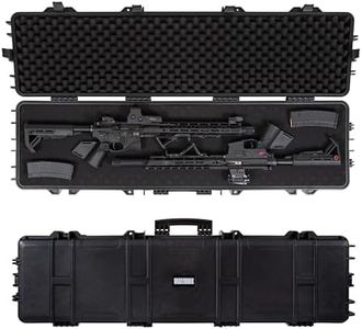 Durabox All Weather Hard Case 54 x 15 x 6” – TSA Approved Rifle Case with Customizable Foam, Dual Ergonomic Handles and Wheels - Waterproof Travel Case for Rifles, Guns, Shotguns, Ammo, Scopes & Gear