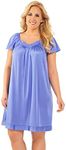 Vanity Fair Women's Coloratura Sleepwear Short Flutter Sleeve Gown 30109, Victory Violet, 2X-Large